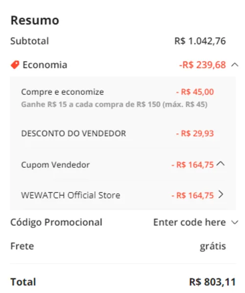 Imagem na descrição da promoção