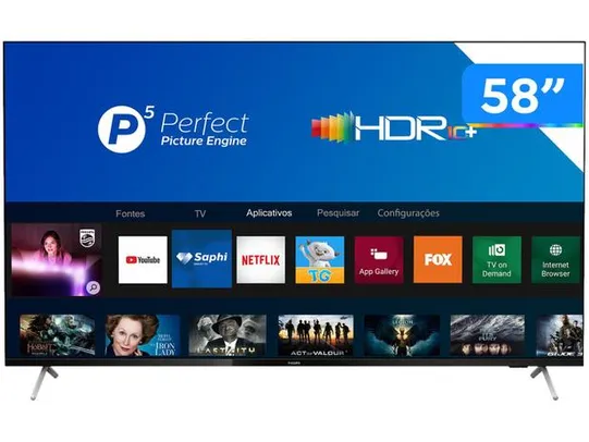 (APP) Smart TV LED 58" Philips / DOLBY ATMOS + DOLBY VISION | R$2410