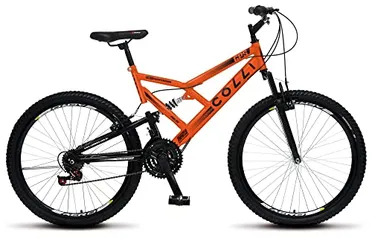 Colli Bike, Bicicleta GPS 148 Dupla Suspensão e Freios V-Brake, Aro 26 Aero, 36 Raias, 21 Marchas