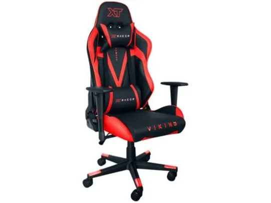 Cadeira Gamer XT Racer Reclinável Giratória Preta e Vermelha Viking Series XTR-013