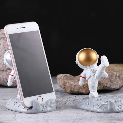 [C. Nova R$4.99] Spaceman escritório decoração de mesa astronauta suporte do telefone móvel ou tablet