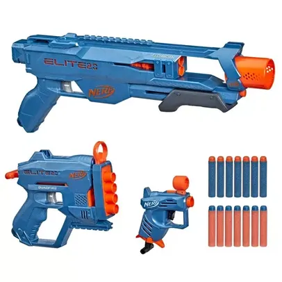 [AME R$124 | SC R$87] Lança Dardos Nerf Elite 2.0 Kit Loadout Com 3 Lançadores