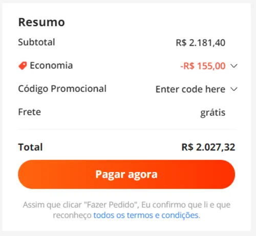 Imagem na descrição da promoção