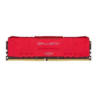 MEMORIA CRUCIAL BALLISTIX 8GB (1X8) DDR4 3000MHZ VERMELHA, R$219