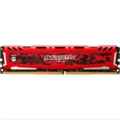Memória RAM DDR4 Crucial Ballistix Sport LT, 8GB, 3000MHz | R$280