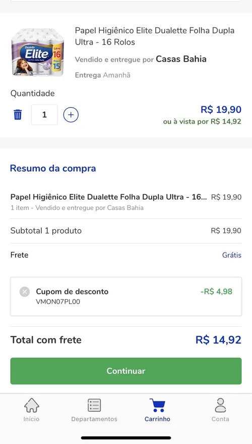 Imagem na descrição da promoção