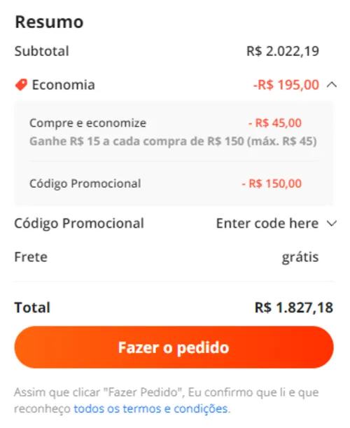 Imagem na descrição da promoção