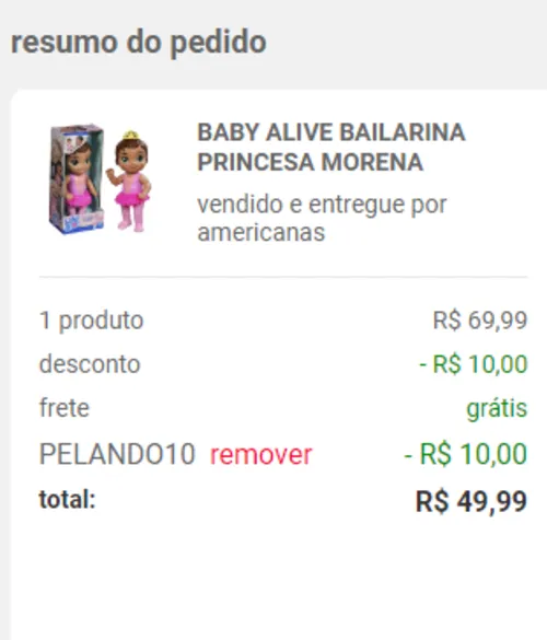 Imagem na descrição da promoção