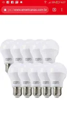 Kit 10 Lâmpadas Bulbo Led 10w Econômicas Brancas Arcobrás