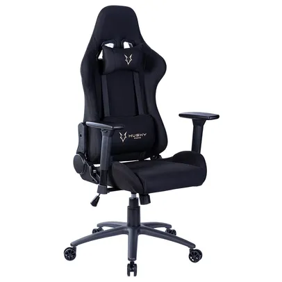 Cadeira Gamer Husky Gaming Racing, Preto, Com Almofadas, Reclinável, Descanso de Braço 3D - HRC-BLA