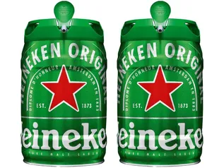 Cerveja Heineken não Retornável Pilsen Barril 5L - 2 Unidades