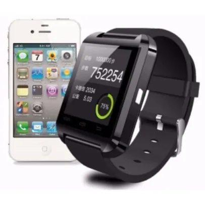 Smartwatch U8 Relógio Inteligente Bluetooth Android por R$ 63