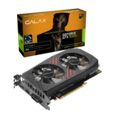 Placa de Vídeo Galax GeForce GTX 1050 Ti, 1 Click, OC, Dual, 4GB GDDR5, 128Bit 50IQH8DSQ3CC