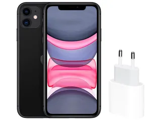 (MAGALUPAY) iPhone 11 Apple 256GB Preto 6,1”+ Carregador USB-C de 20W