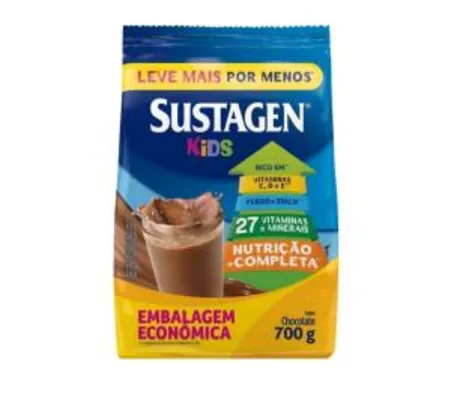 [APP + Cliente Ouro] Complemento Alimentar Infantil Sustagen Kids - Chocolate 700g - R$24