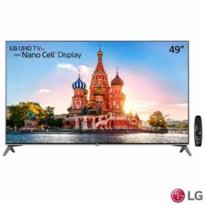 Smart TV 4K LG LED 49” Nano Cell™ Display, webOS 3.5, Harman/kardon, Controle Smart Magic - 49UJ7500 por R$ 2583