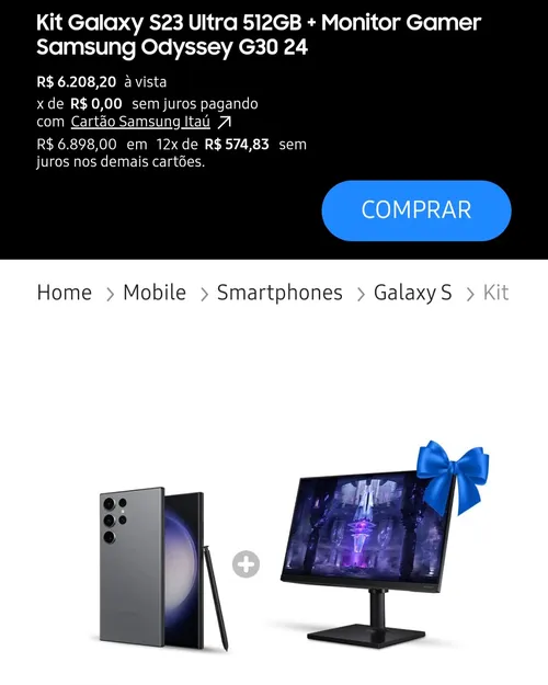 Imagem na descrição da promoção