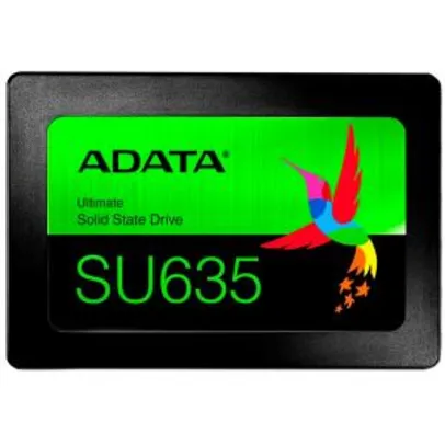 Saindo por R$ 310: SSD 240GB Adata SU635 - Leitura 520 MB/s - Gravação 450MB/s - NAND 3D QLC - ASU635SS-240GQ-R | R$310 | Pelando