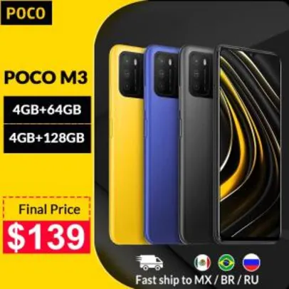 Smartphone Poco M3 64GB | R$798
