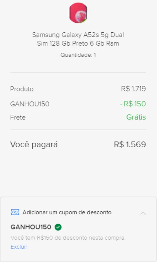 Imagem na descrição da promoção