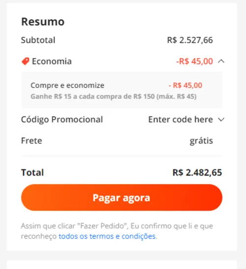 Imagem na descrição da promoção