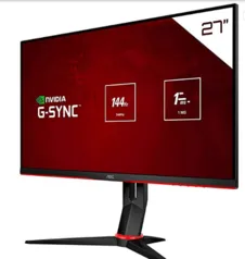 [PRIME] Monitor Gamer AOC Hero 27" 144Hz IPS 1ms G-Sync Compatible 27G2, Preto, Grande