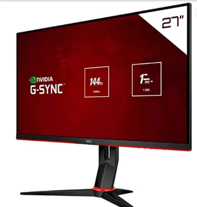 [PRIME] Monitor Gamer AOC Hero 27" 144Hz IPS 1ms G-Sync Compatible 27G2, Preto, Grande