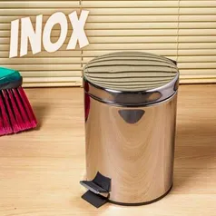 Lixeira aço inox 5 Litros com cesto removível Travel Max