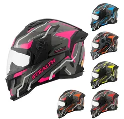 Capacete Moto Fechado Unissex Pro Tork Stealth Hawk Novo Lançamento Com Viseira Cristal e Narigueira