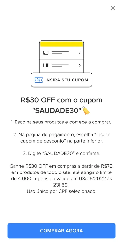 Imagem na descrição da promoção