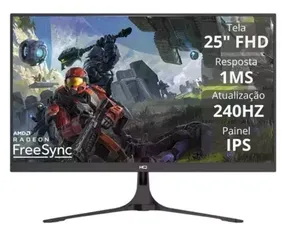 Monitor Gamer HQ Premium 25", 1ms, 240Hz, IPS, AMD FreeSync, Full HD, HDMI, DP. GP25I124