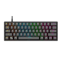 Homesen G101 61 Teclas Teclado Mecânico com Fio Teclado RGB Retroiluminação PBT Bicolor Injeção Teclado Mecânico Azul Interruptor Preto