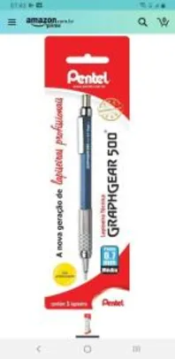 [Prime] Lapiseira Graphgear 500-0, 7mm, Pentel, SM/PG527-C, Azul | R$19