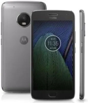 Moto G5 Plus Platinum Tela 5.2” Full HD Octa-core 32GB 2GB RAM Câmera traseira 12MP e frontal 5MP TV Digital XT1683 - R$ 899