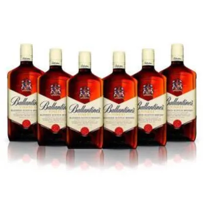 [AME R$299] - Kit whisky ballantine's 1l - 6 unidades | R$499