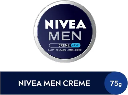 (75G) NIVEA MEN CREME MASCULINO 4 EM 1 - ROSTO, PÓS BARBA, MÃOS E CORPO