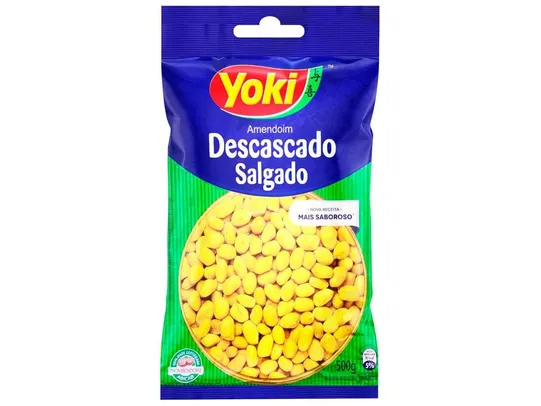 (LEVE 6 PAGUE 4) Amendoim descascado Yoki 500gr | R$5