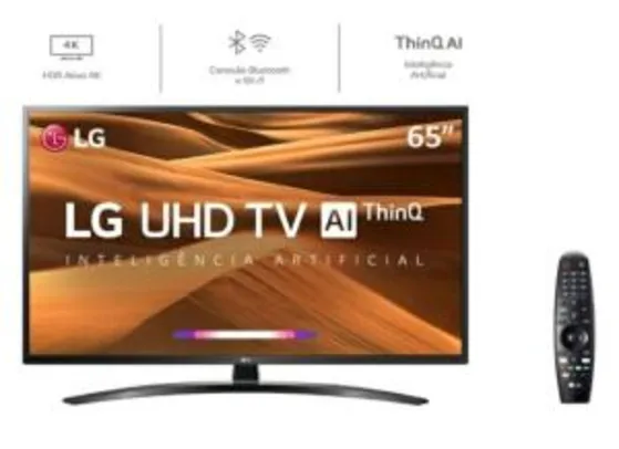 Smart TV LED 65" LG 65UM7470 Ultra HD 4K com Conversor Digital 4HDMI - R$3239