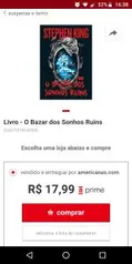 Livro - O bazar dos Sonhos Ruins