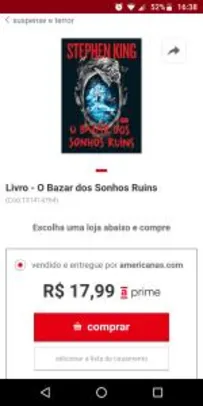 Livro - O bazar dos Sonhos Ruins