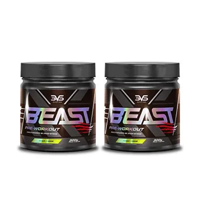 Combo 2x Pre Treino Beast 3VS Nutrition (Maça Verde)