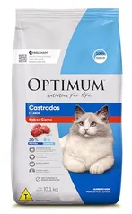 [REC] Ração Optimum para Gatos Adultos Castrados Sabor Carne 10,1kg