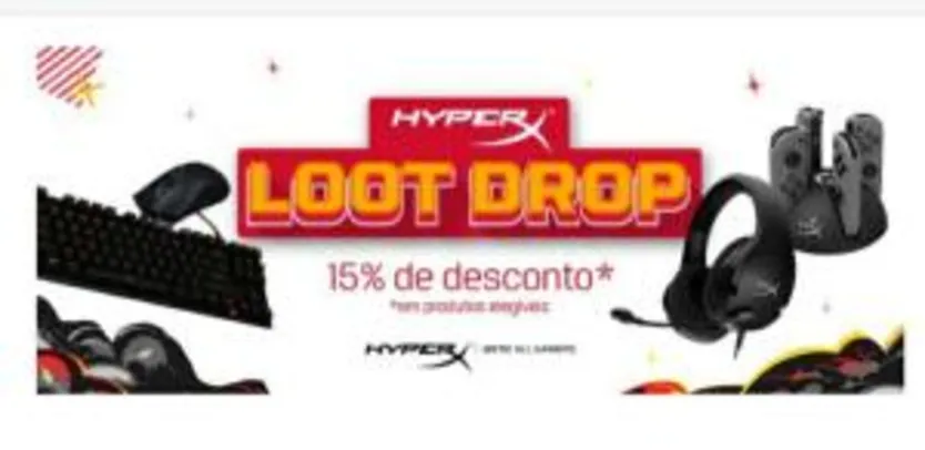 Produtos Hyperx 15% desconto na Amazon