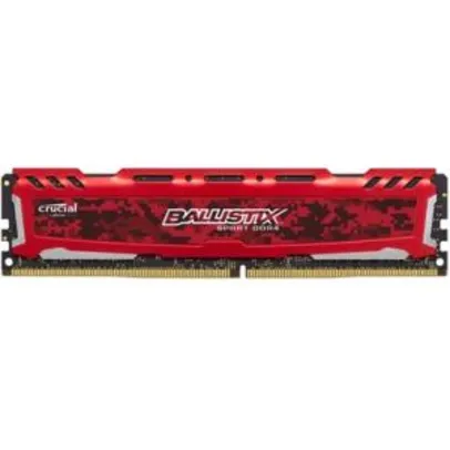 Memória Crucial Ballistix Sport LT 4GB 2400Mhz DDR4 CL16 Red | R$166