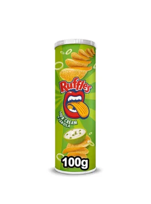 Salgadinho a Base De Batata Sour Cream e Cebola Ruffles Tira Onda Elma Chips Tubo 100G