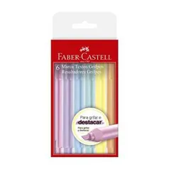 Caneta Marca Texto, Faber-Castell, Grifpen, MT/TP6ZF, 6 Cores, Tons Pastel