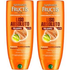 Kit com 2 Condicionadores Fructis Liso absoluto Pós Química 200ml - Garnier