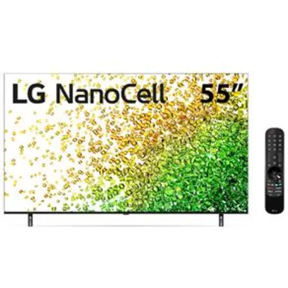 Smart TV 55" LG 4K NanoCell 55NANO85 120 Hz, FreeSync2, HDMI 2.1, Inteligência Artificial ThinQ, Goo