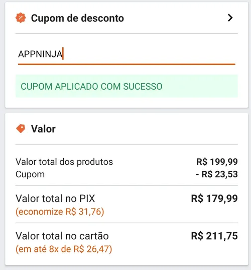 Imagem na descrição da promoção