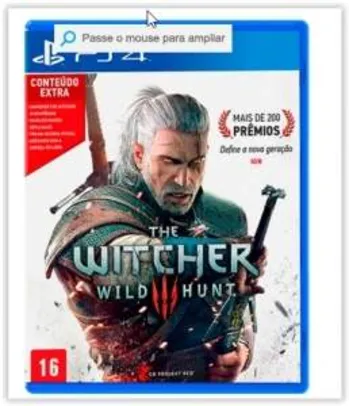 [Voltou- Submarino] Game - The Witcher 3: Wild Hunt - PS4 por R$ 116